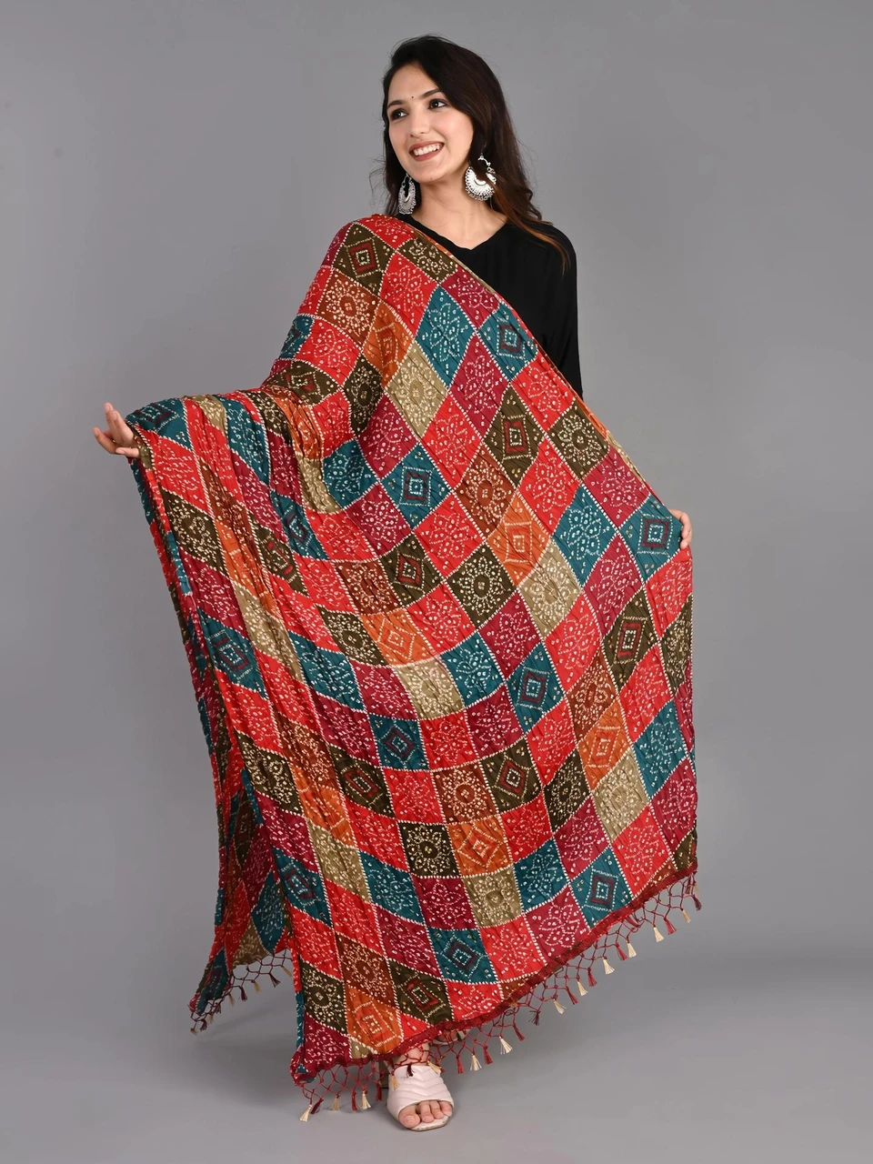 2-25-meters-1-csd-1-5-parth-creation-women-resized-original-imahkdwnmhppth8b.webp KOSWEEM Traditions Bazaar Women's Multicolored Art Silk Checks Pattern Dupatta.. - Image 1