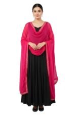 Chiffon Dupatta for Women, Designer Soft Border Lightweight Ethnic Scarf