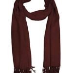 Women’s Winter Plain Woolen Stole | Soft & Warm Solid Scarf Wrap for Casual | Stylish Winter Shawl (brown)