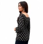 Rayon Fabric Printed Square Neck Short Kurtis for Women Top Dresses Kurti for Ladies & Girls Kurtis - Image 3