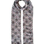 Women Polyester Printed Scarf 50x180 cm Lightweight Wrinkle Free Stole Soft Fashion Dupatta for Ladies