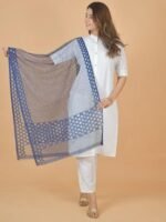 Net Self Design Women Dupatta, Lightweight Net Fabric, Ethnic Indian Style - Image 2