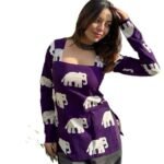 Designer Women’s Rayon Blend Printed Short Kurti | Straight Fit Casual Ethnic Top | Square Neck Full Sleeve Kurti Office College