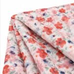Women's Floral Print Chiffon Scarf with Tassel Trim - Image 2