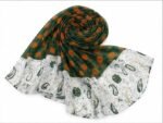 Green Floral and Paisley Print Lightweight Women's Scarf, Soft Fabric, Casual and regular Wear Stole - Image 3