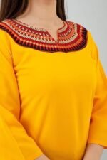 Women's Rayon Embroidery Work Short Top | Short Kurti for Women | Embroidered Straight Rayon Kurta | Tunic Tops for Women - Image 3