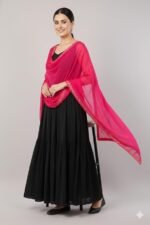 Chiffon Dupatta for Women, Designer Soft Border Lightweight Ethnic Scarf - Image 2