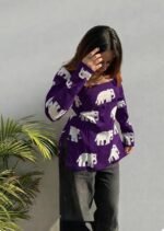 Designer Women’s Rayon Blend Printed Short Kurti | Straight Fit Casual Ethnic Top | Square Neck Full Sleeve Kurti Office College - Image 4