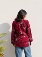 Women Rayon Printed Short Kurti for Women | Floral V Neck Short Kurta Top | Full Sleeve Casual Kurti for Girls & Women - Image 2