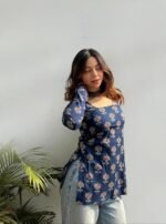 Women Rayon Printed Short Kurta | Straight Fit Casual Ethnic Top - Image 4