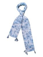 Fashage Women's Printed Cotton Blend Scarf with Tassels | Soft Lightweight Stole - Image 2