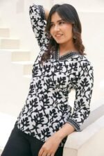Cotton Printed Short Kurti for Women | Tunic Tops for Women | Office Kurti | Floral Kurti | V-Neck Short Kurti | Stylish & Comfortable