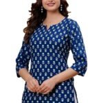 Monique Women's Pure Cotton Floral Printed Tunic Top – Comfortable Everyday Wear