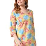 Cotton Short Kurti for Women Round Shape, Stylish Womens Patiyali Kurtis Tunics Woman Kurta on Jeans | Shorts Tops Kurthis Top