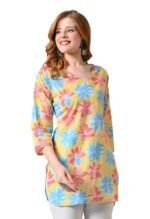 Cotton Short Kurti for Women Round Shape, Stylish Womens Patiyali Kurtis Tunics Woman Kurta on Jeans | Shorts Tops Kurthis Top
