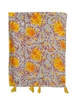Fashage Women's Printed Cotton Blend Scarf with Tassels | Soft Lightweight Stole - Image 2