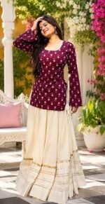 Designer Short Kurti for Women Latest Rayon Printed Ethnic Tunic | Stylish Kurti Tops with Jeans Styling | Casual Office Wear | Trendy Indian Fashion for Woman - Image 2