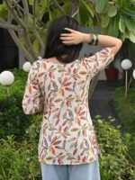 Women Short Kurti | Cotton Blend Printed Tunic Top | Trendy Casual Top | Casual & Office Wear Ethnic Top for Jeans - Image 3