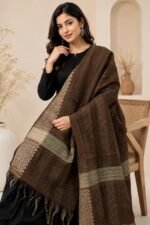 Prasad Creation Khadi Cotton Self Design Women Dupatta - Image 4