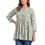 Gulab Pink Kurti for Women | Straight Cut Ethnic Kurti with Printed Design | Suitable for Casual