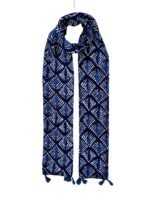 Fashage Women's Printed Cotton Blend Scarf with Tassels | Soft Lightweight Stole