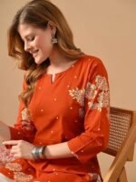RAINDROP Women’s Printed Short Kurti for Girls | Regular Wear Flared Tunic Top | Stylish & Comfortable Rayon Kurti |Short Kurti Top - Image 2