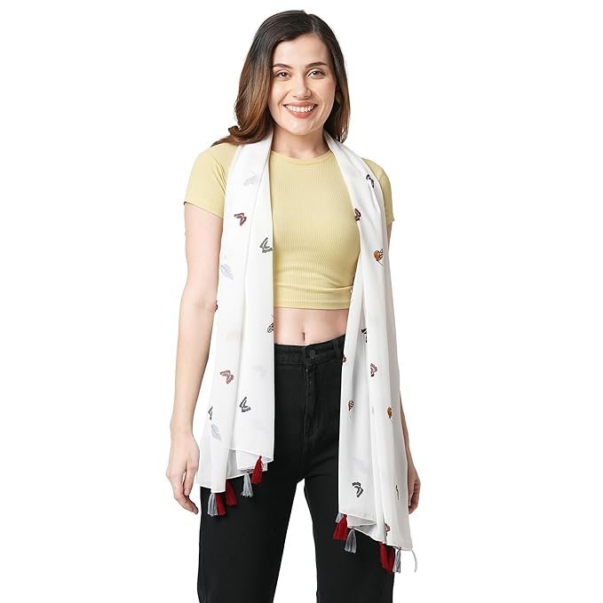 71jGSAkg7KL._SX679_.jpg Premium Multicolor Fancy Scarf Lightweight & Comfortable for All Seasons - Image 1
