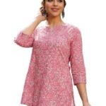 Women Short Kurti | Cotton Blend Printed Tunic Top | Trendy Casual Top | Casual & Office Wear Ethnic Top for Jeans