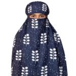 Rayon Scarf for Women and Girls Face cover | Summer face cover for girls scarf for Women with Size Adjustable (Navy Blue)