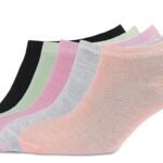 Polyester Blend Women Ankle Socks Low Cut Thin Sock Multi Colour Soft Sock 5 Pairs