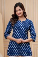 Monique Women's Pure Cotton Floral Printed Tunic Top – Comfortable Everyday Wear - Image 4