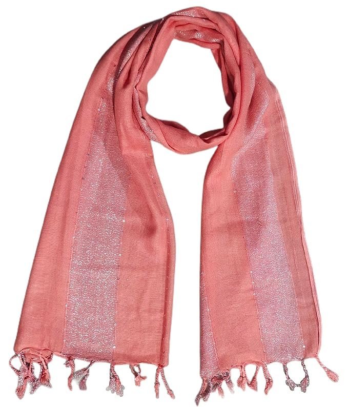 81e5WrOa6uL._SX679_.jpg Saba Fashion Women Striped Scarf Shawl Dupatta Hijab Wrap Scarves Stoles - Image 1