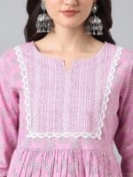 Women’s Viscose Rayon Printed Kurti Top 3/4 Sleeve A-Line Kurti for Women - Image 2