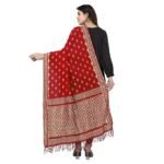 StyleScope Women's Rasal Net Dupatta With Gold Zari Work - Image 3