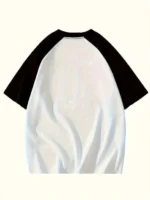 Women Printed Round Neck Cotton Blend Black, White T-Shirt - Image 4